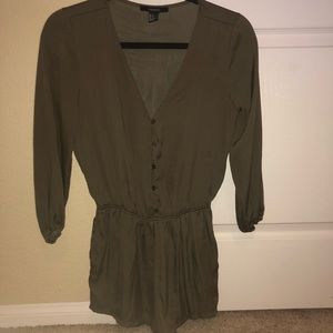 F21 Olive Romper